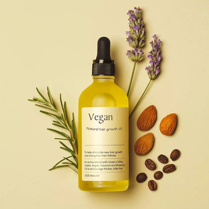 Aceite vegano para el crecimiento del cabello