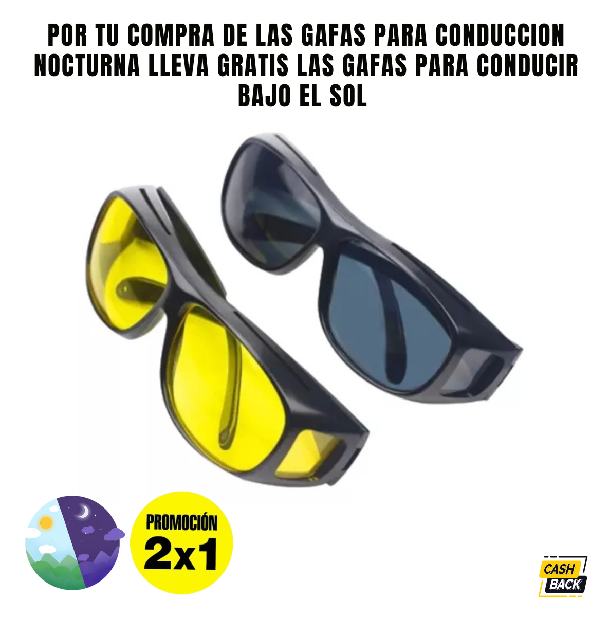 GAFAS NIGHTSIGHT PAGA 1 LLEVA 2 -SOLUCION DEFINITIVA PARA CONDUCIR EN LA NOCHE -