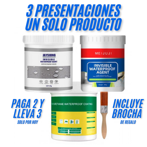 "Sellador Impermeable de Alto Rendimiento: ¡Protección Duradera en un Solo Paso!"+ Brocha aplicadora de Regalo